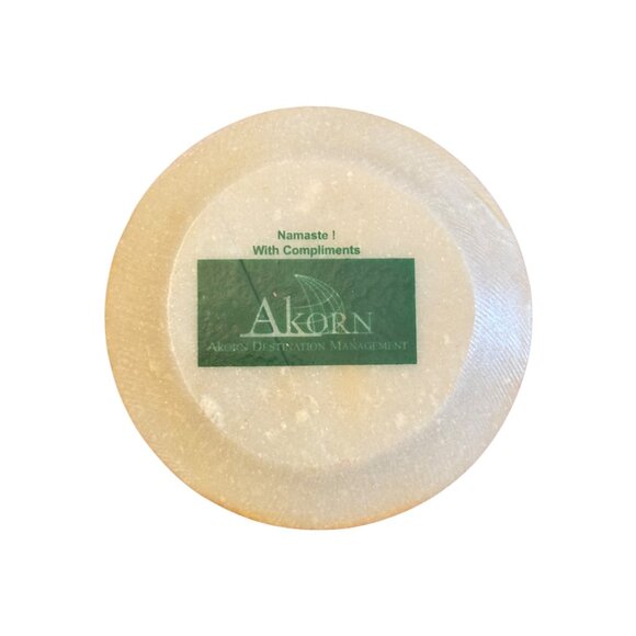 Vintage Marble Decorative Plate With Elephant Design & Intricate Gold Trim - Picture 4 of 6